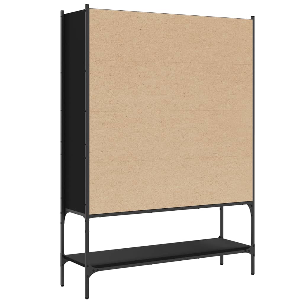 Estantería De Madera De Ingeniería Negra 102X30X141,5 Cm