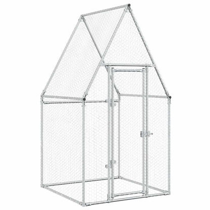 Jaula Para Gallinas Acero Galvanizado Plateado