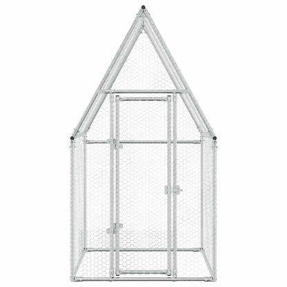 Jaula Para Gallinas Acero Galvanizado Plateado