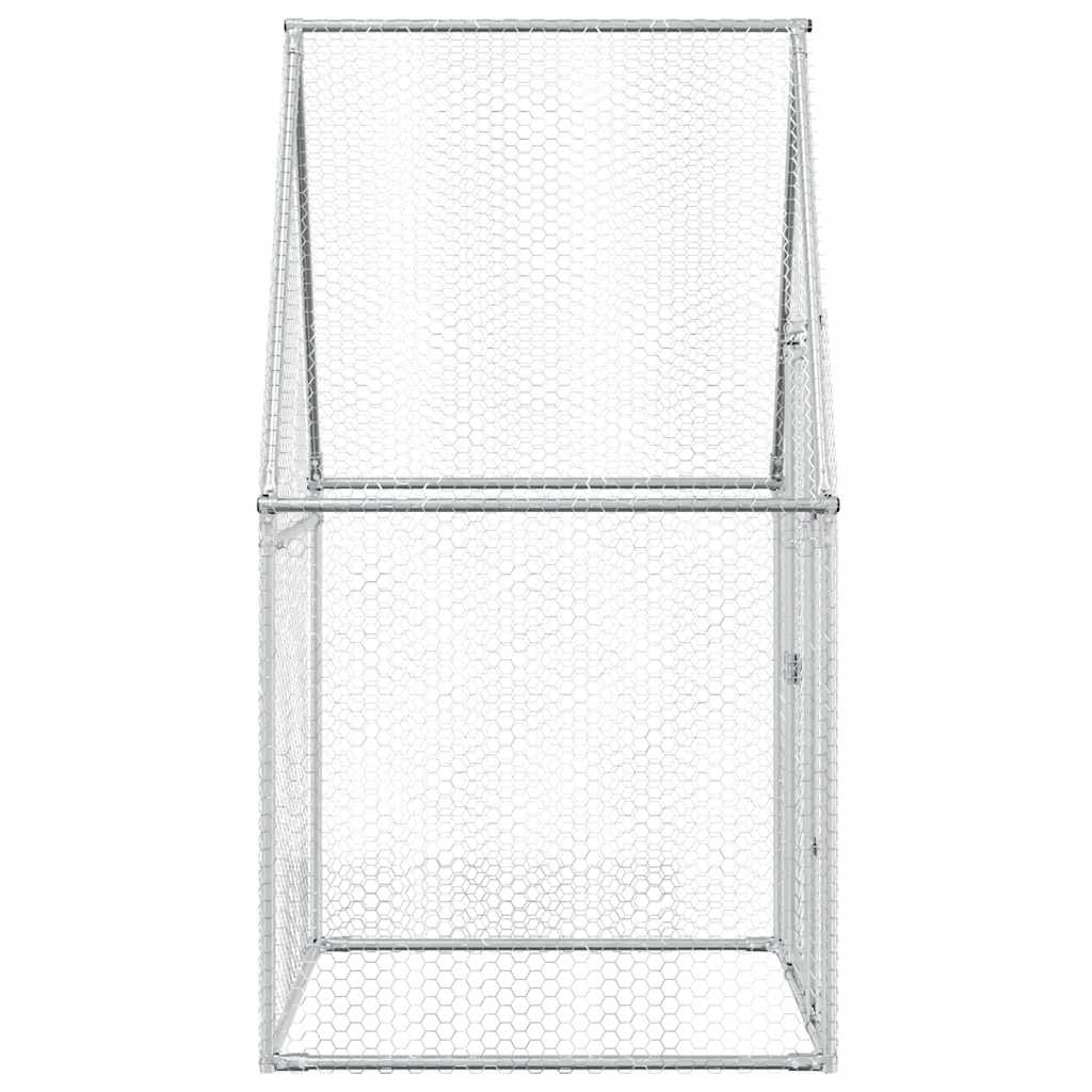 Jaula Para Gallinas Acero Galvanizado Plateado