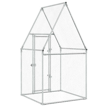 Jaula Para Gallinas Acero Galvanizado Plateado