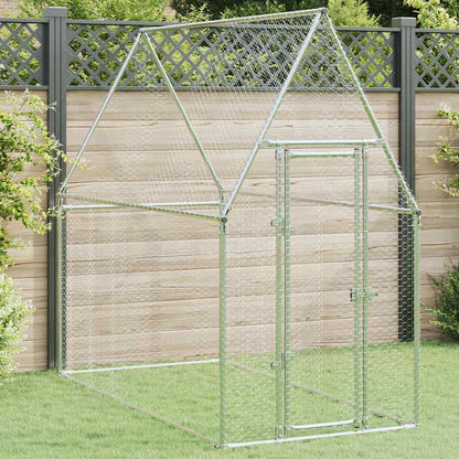 Jaula Para Gallinas Acero Galvanizado Plateado