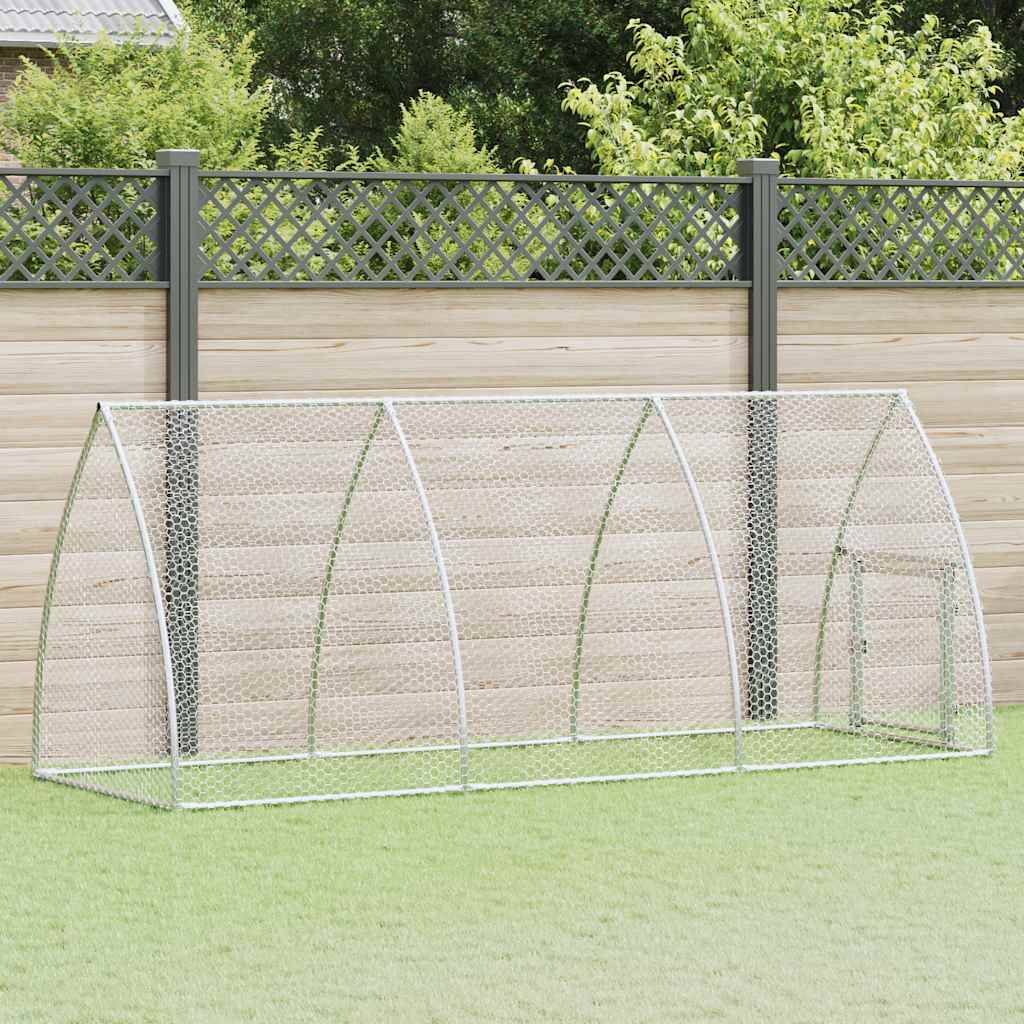 Jaula Para Gallinas Acero Galvanizado Plateado