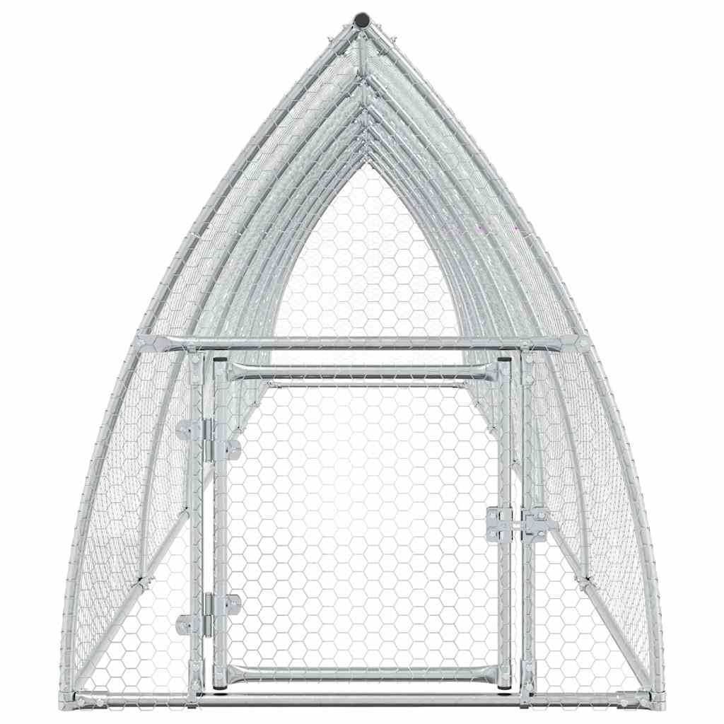 Jaula Para Gallinas Acero Galvanizado Plateado