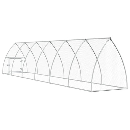 Jaula Para Gallinas Acero Galvanizado Plateado