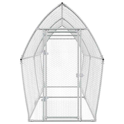 Jaula Para Gallinas Acero Galvanizado Plateado