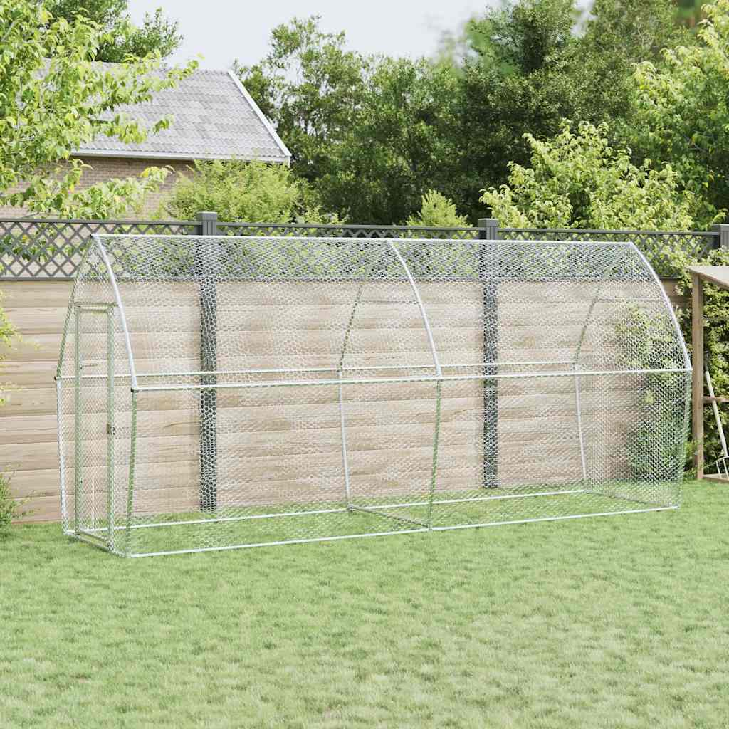 Jaula Para Gallinas Acero Galvanizado Plateado