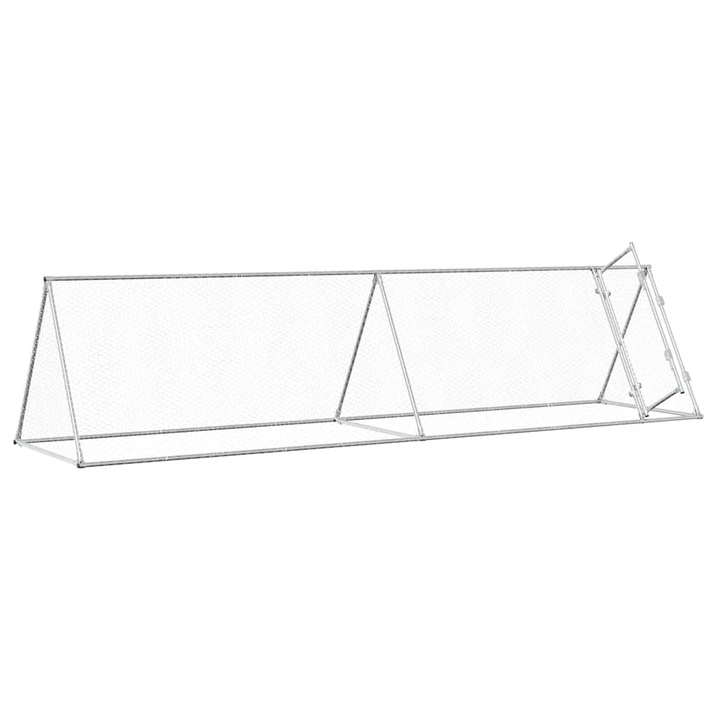 Jaula Para Gallinas Acero Galvanizado Plateado