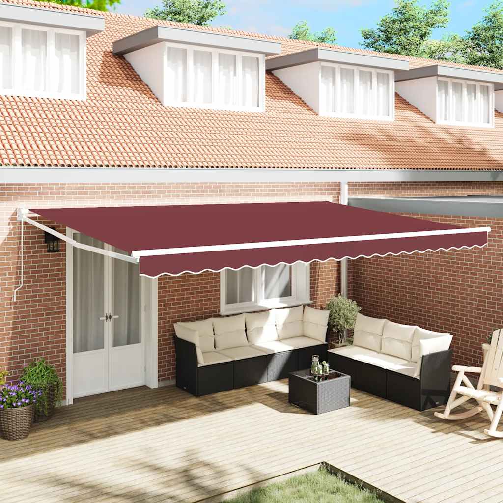 Toldo Retráctil Aluminio Y Tela Gris Antracita