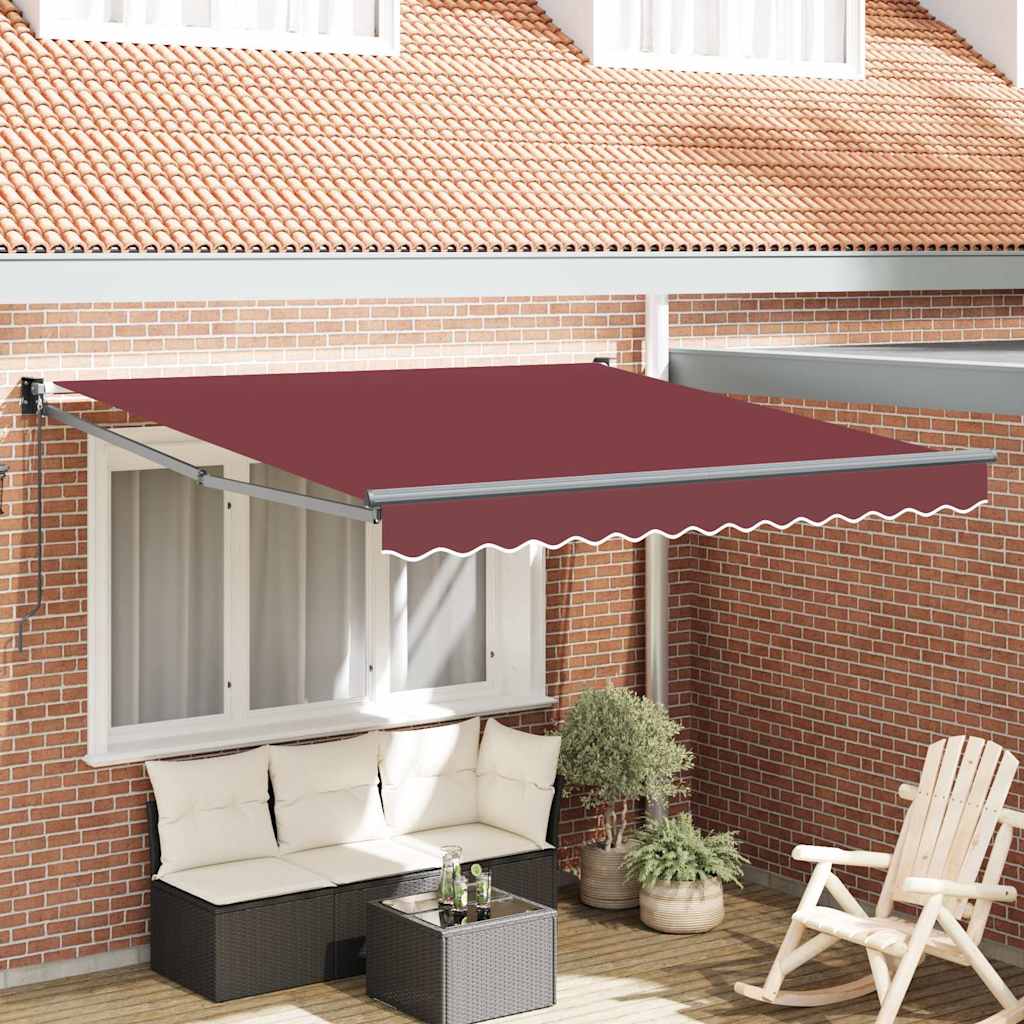 Toldo Retráctil Aluminio Y Tela Gris Antracita