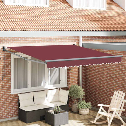 Toldo Retráctil Aluminio Y Tela Gris Antracita