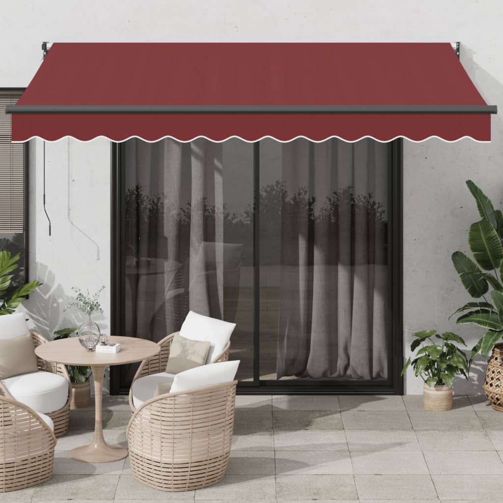 Toldo Retráctil Aluminio Y Tela Gris Antracita
