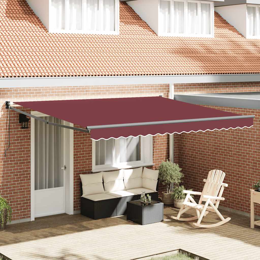 Toldo Retráctil Aluminio Y Tela Gris Antracita
