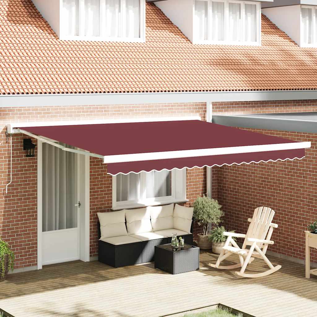 Toldo Retráctil Aluminio Y Tela Gris 3X2,5 M