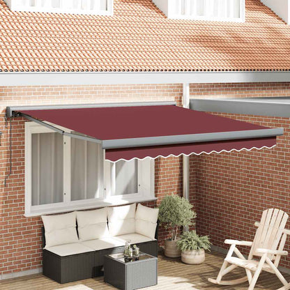 Toldo Retráctil Aluminio Y Tela Gris 3X2,5 M