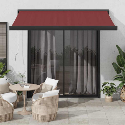 Toldo Retráctil Aluminio Y Tela Gris 3X2,5 M