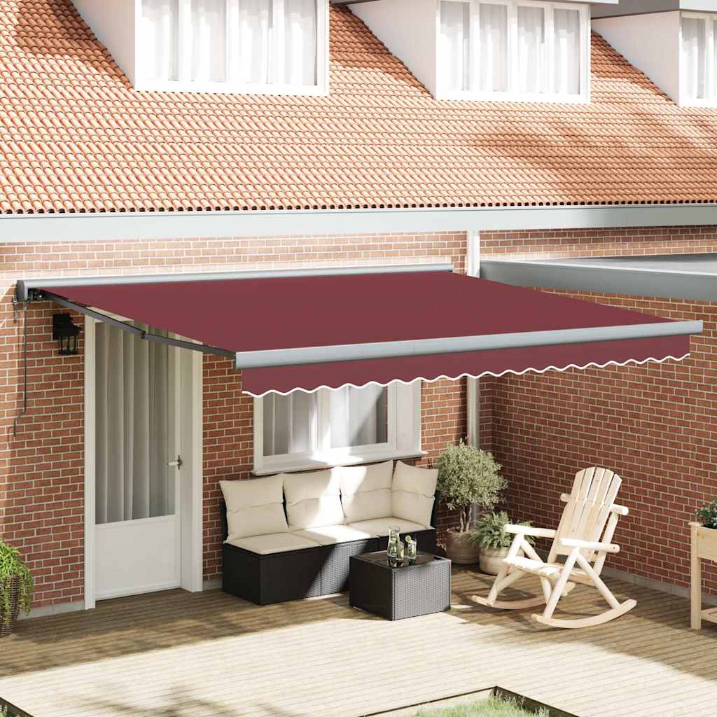 Toldo Retráctil Aluminio Y Tela Gris 3X2,5 M