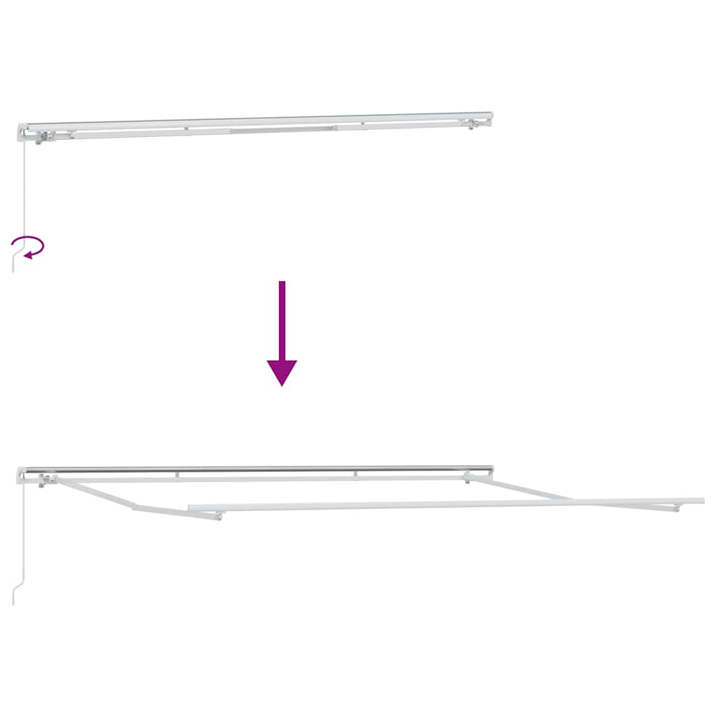 Toldo Retráctil Manual Marrón 500X300 Cm