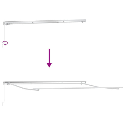 Toldo Retráctil Manual Marrón 500X300 Cm