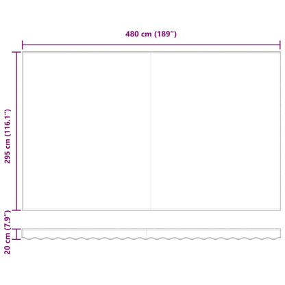 Toldo Retráctil Manual Marrón 500X300 Cm