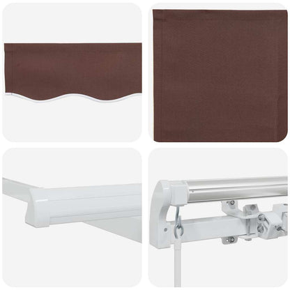 Toldo Retráctil Manual Marrón 450X300 Cm