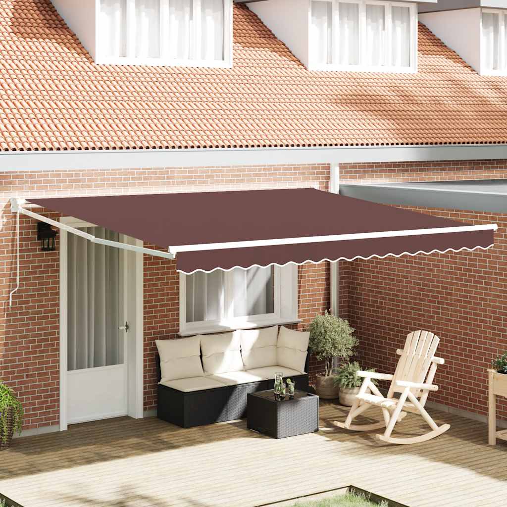 Toldo Retráctil Aluminio Y Tela Gris Antracita