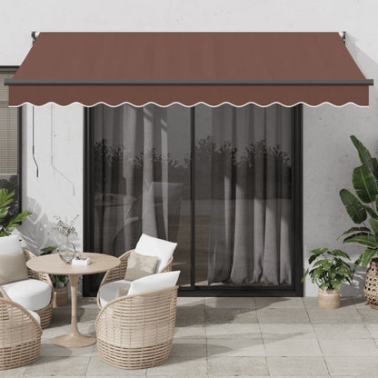 Toldo Retráctil Aluminio Y Tela Gris Antracita