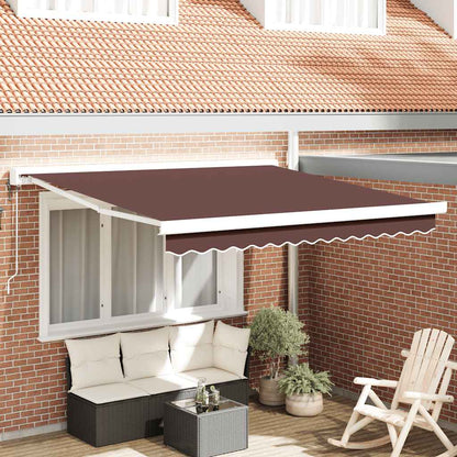Toldo Retráctil Aluminio Y Tela Gris 3X2,5 M