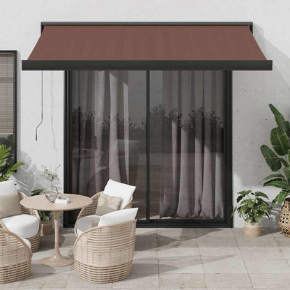 Toldo Retráctil Aluminio Y Tela Gris 3X2,5 M