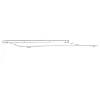 Toldo Retráctil Manual Gris Antracita Y Blanco 450X300 Cm
