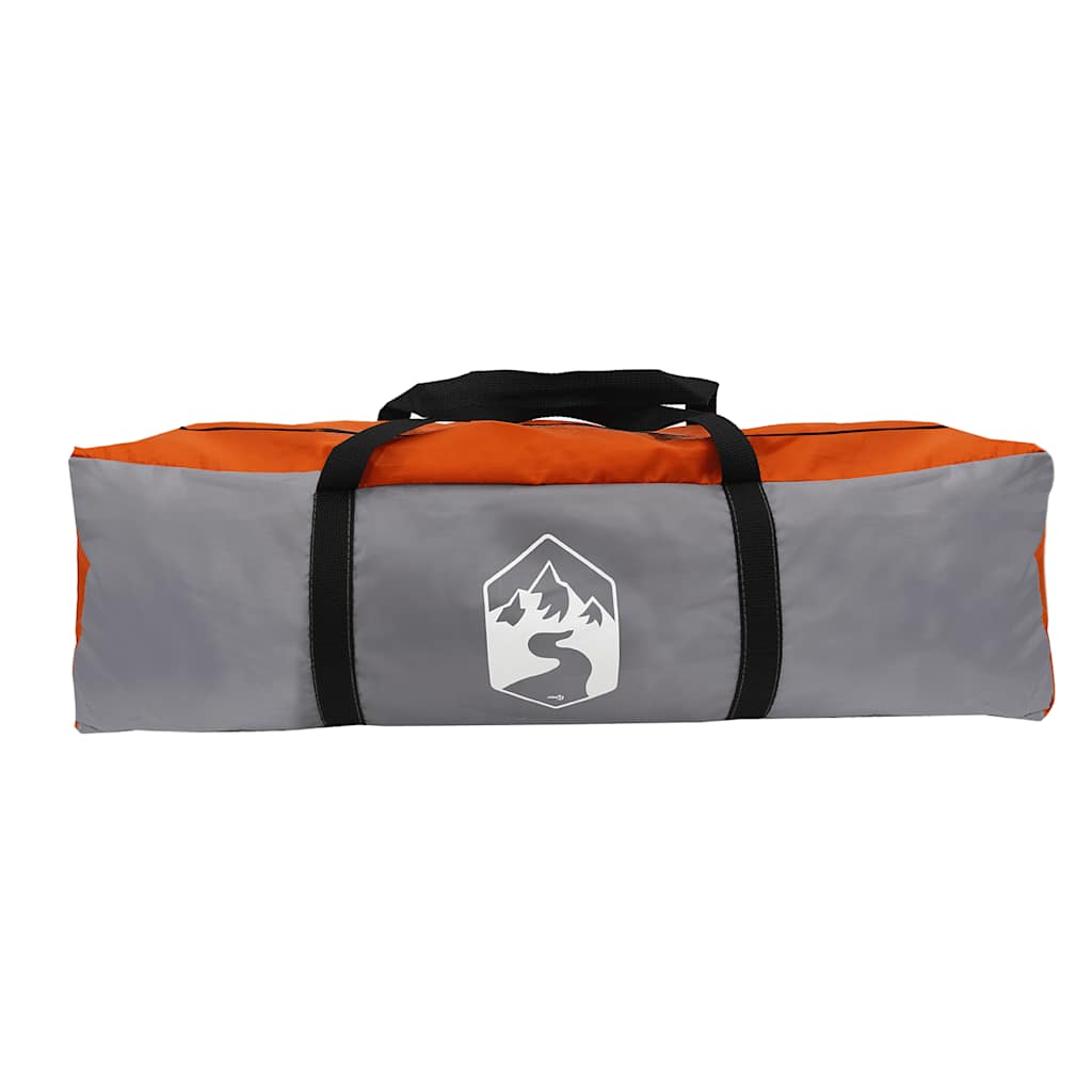 Tienda De Camping Con Túnel Impermeable Gris Naranja