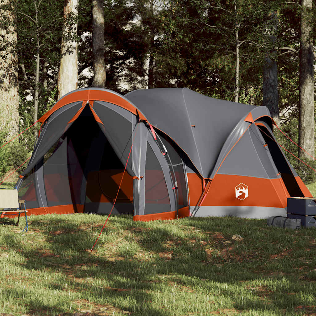 Tienda Familiar Tipi Para 8 Personas Impermeable Gris Naranja