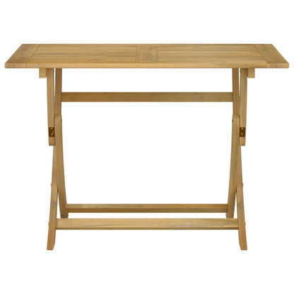 Mesa De Jardín Plegable Madera Maciza De Acacia