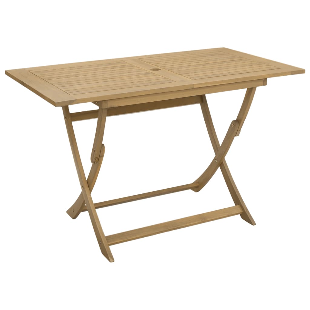 Mesa De Jardín Plegable Madera Maciza De Acacia