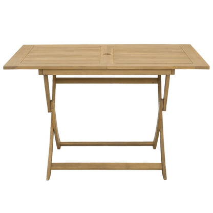 Mesa De Jardín Plegable Madera Maciza De Acacia