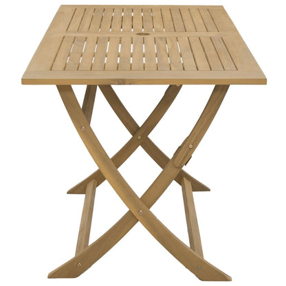 Mesa De Jardín Plegable Madera Maciza De Acacia