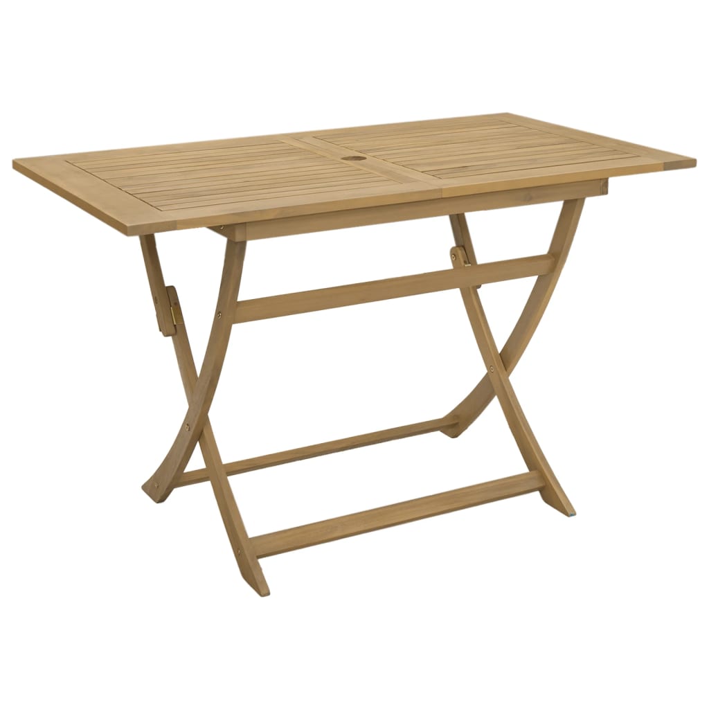 Mesa De Jardín Plegable Madera Maciza De Acacia