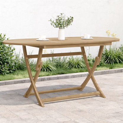 Mesa De Jardín Plegable Madera Maciza De Acacia