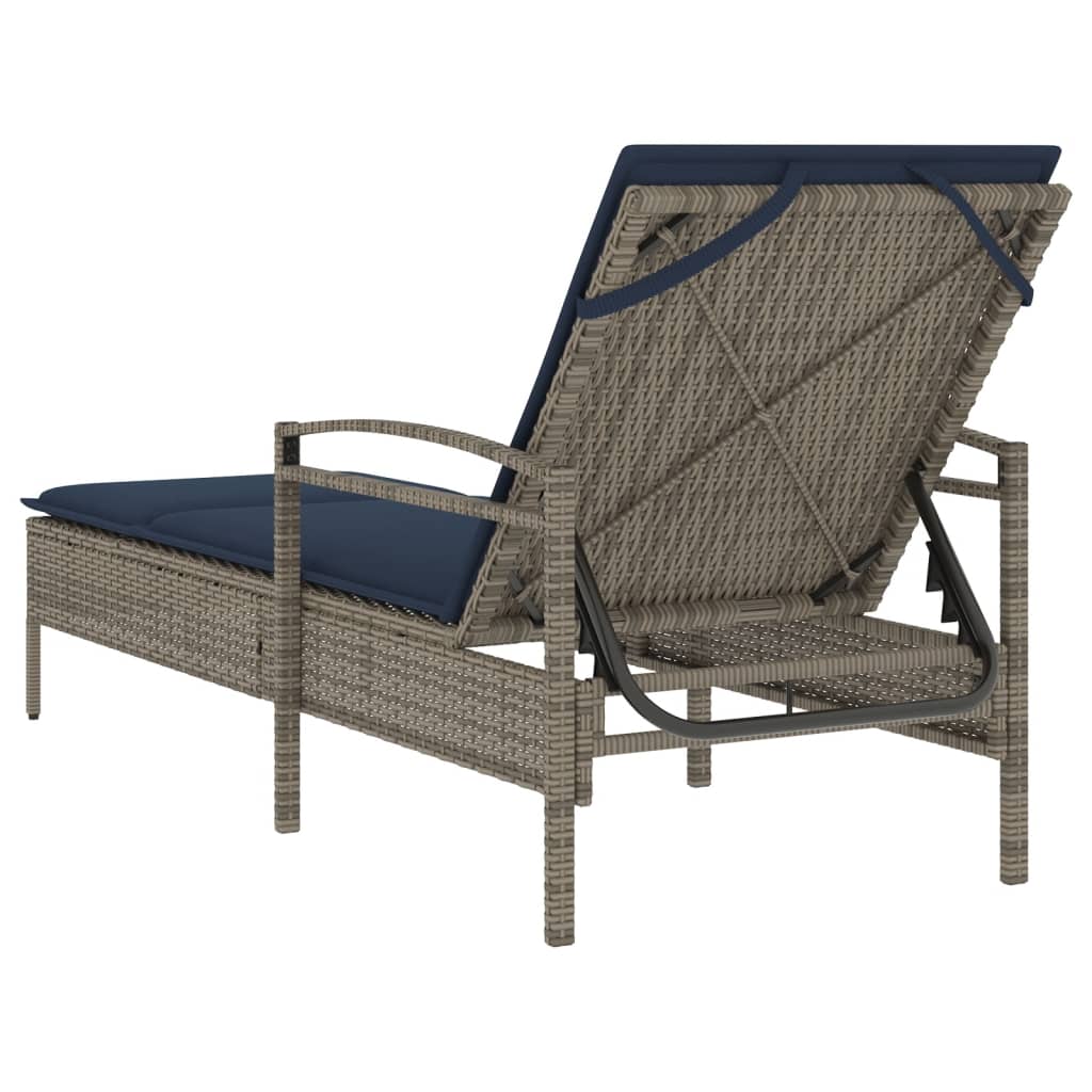 | Tumbona | Con Cojín 63 X 200 X 81 Cm Ratán Sintético