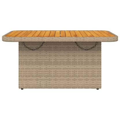 Mesa De Jardín Ratán Sintético Madera Acacia