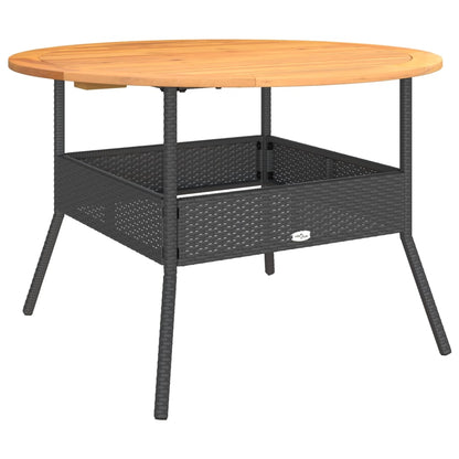 Mesa De Jardín Superficie Madera Acacia Ratán Ø110X71 Cm