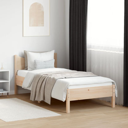 Estructura De Cama Sin Colchón Madera De Pino Blanca