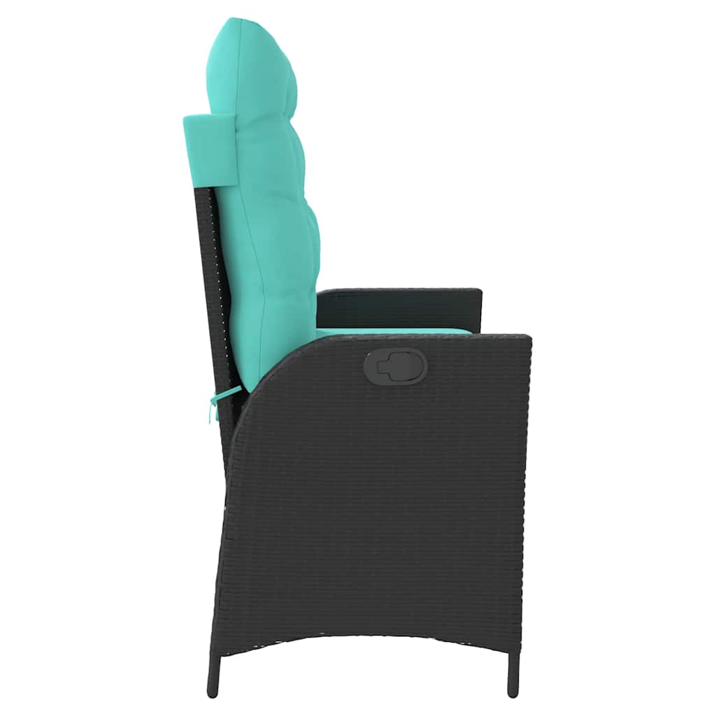 Sillón Reclinable De Jardín Con Cojines Ratán Sintético