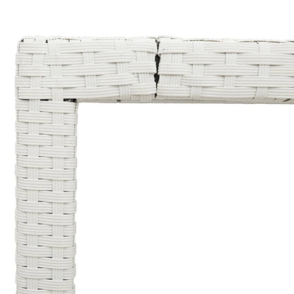Mesa De Jardín Superficie De Vidrio Ratán Pe 90X90X75 Cm