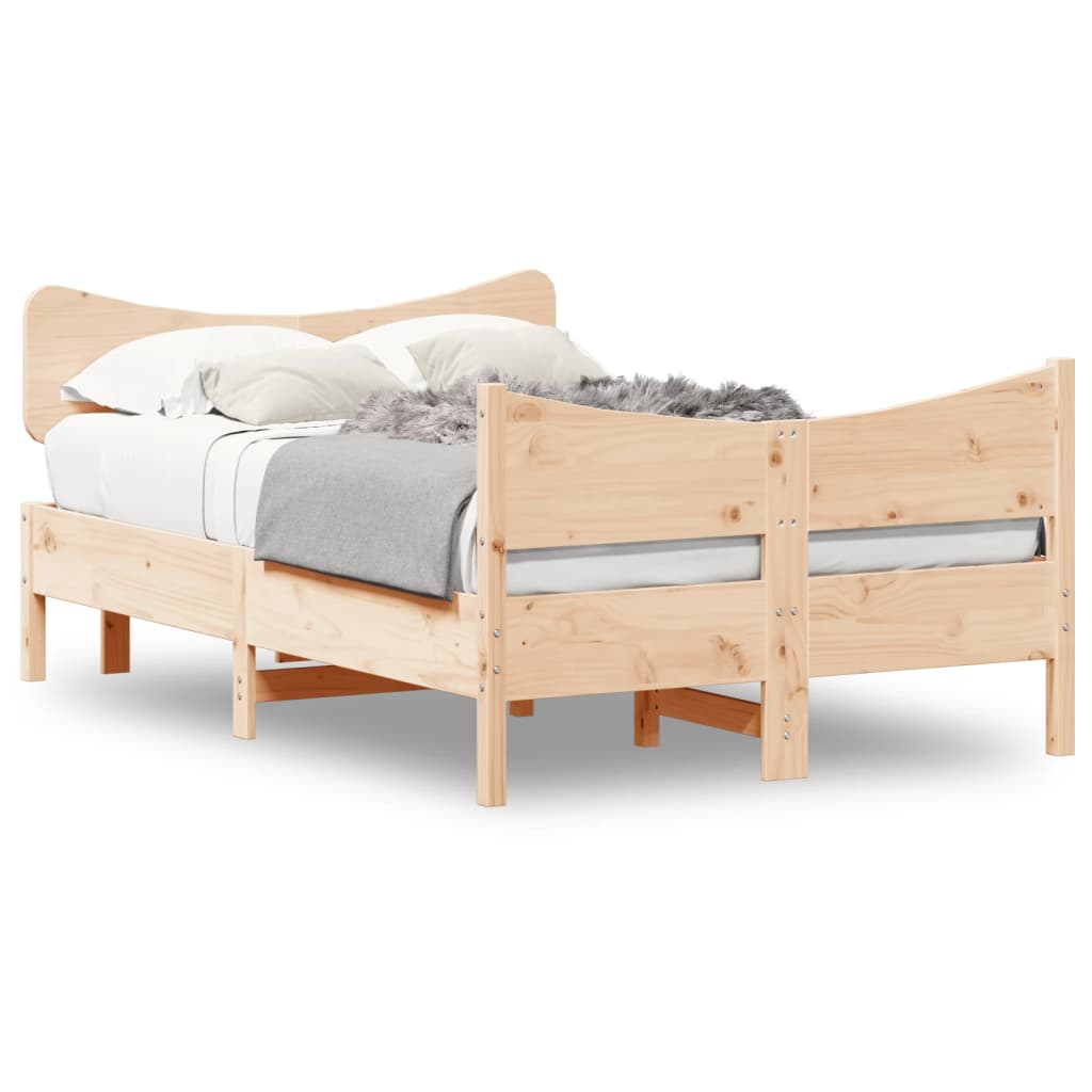 Estructura De Cama Sin Colchón Madera Maciza De Pino