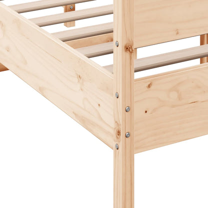 Estructura De Cama Sin Colchón Madera Maciza De Pino