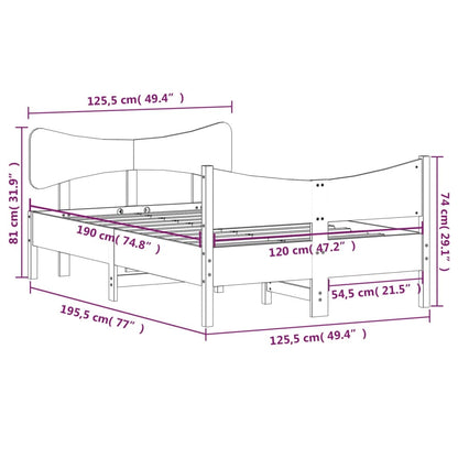 Estructura De Cama Sin Colchón Madera Maciza De Pino