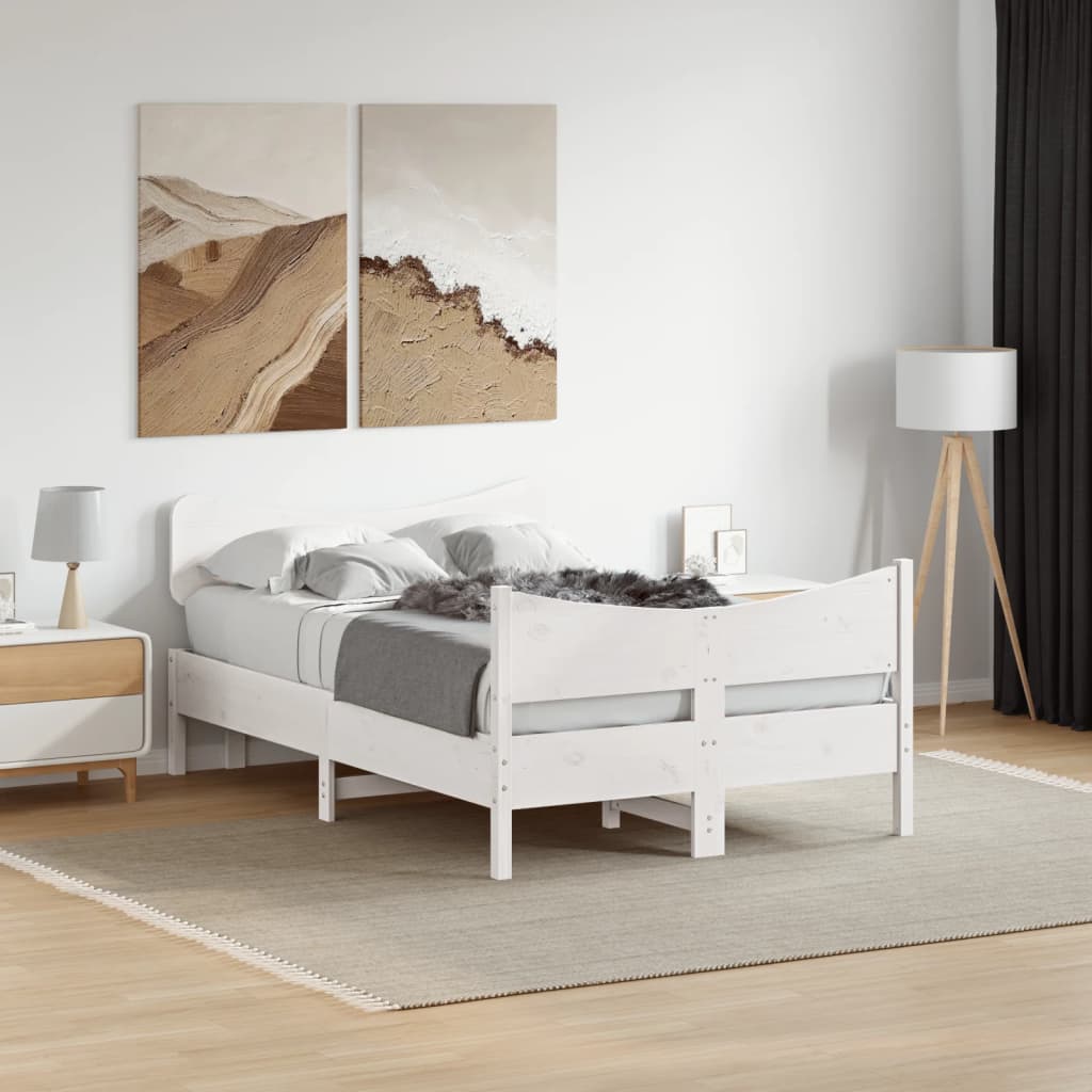 Estructura De Cama Sin Colchón Madera Maciza De Pino