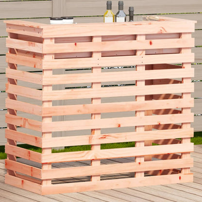 Mesa De Bar De Jardín Con Techo Madera Maciza