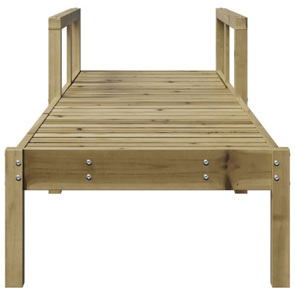 Tumbona De Madera De Pino Impregnada 199,5X62X55 Cm